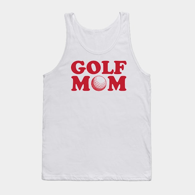 Golf Mom Red Tank Top by College Mascot Designs